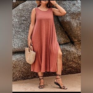 Split thigh tank dress